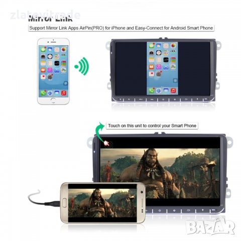 VOLKSWAGEN VW PASSAT GOLF RNS510/ RNS810 - 9" BUTTONS SKODA SEAT Андроид НАВИГАЦИЯ, снимка 7 - Аксесоари и консумативи - 31926906