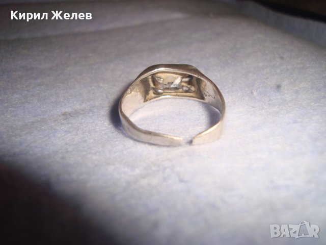 СТАР СРЕБЪРЕН СКЪПОЦЕНЕН РЕГУЛИРУЕМ АРТ ПРЪСТЕН СРЕБРО 925 с ЮВЕЛИРНО ФАСЕТИРАН МОЙСАНИТ 27202, снимка 8 - Пръстени - 36817797