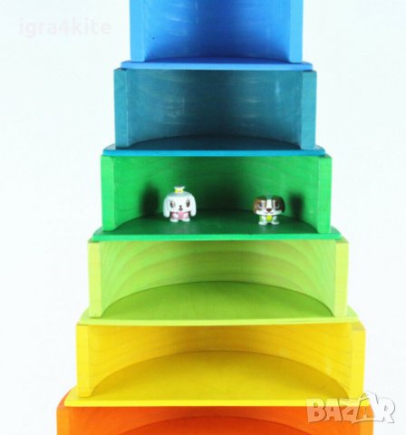 ПРОМО! Голям Дървен сет GRIMM'S + ДОПЪЛНЕНИЕ СРЕДНО ГОЛЯМА ДЪГА С ТОПКИ, снимка 13 - Образователни игри - 30584767