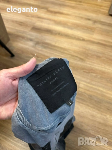 Оригинална мъжка тениска  Philipp Plein Skull Regular Fit | Цвят черен , L размер , снимка 6 - Тениски - 53888041