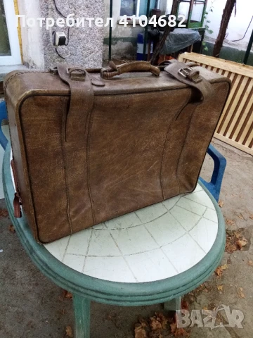 Ретро кожен куфар, снимка 1