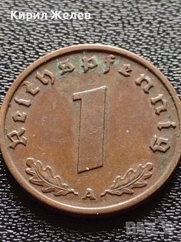 Две монети 1 райхспфенинг 1940г. Трети райх с СХВАСТИКА редки за КОЛЕКЦИЯ 3682, снимка 2 - Нумизматика и бонистика - 40637877