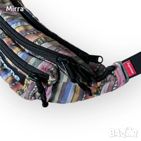 Supreme "Woven Stripe SS20" Multicolor Waist Bag, снимка 3 - Чанти - 52159945