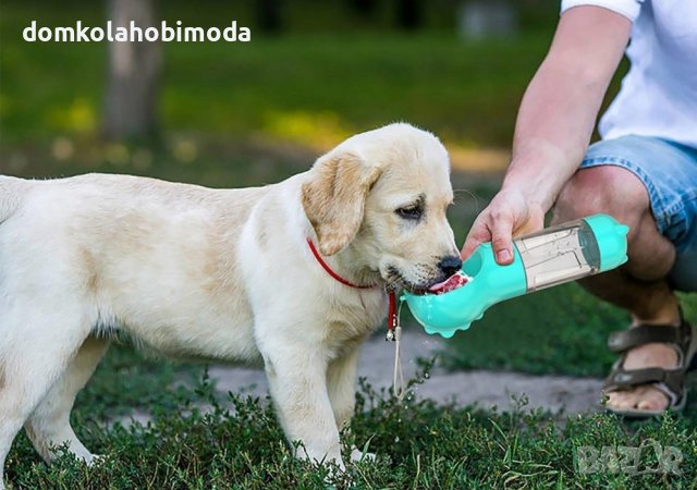 Преносима бутилка за домашни любимци с лопатка, 300мл , снимка 3 - Други стоки за животни - 39932380