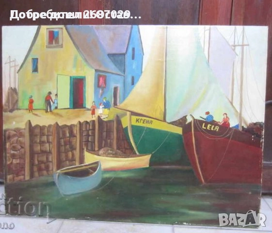  картини ГРАДСКИ ПЕЙЗАЖ - картина с дървена рамка, рози, птици, цветя, маслени бои, снимка 18 - Картини - 28955873