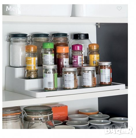 Поставка за подправки Mercado Trade, 3 нива, Пластмаса, Бял, снимка 4 - Аксесоари за кухня - 38702615