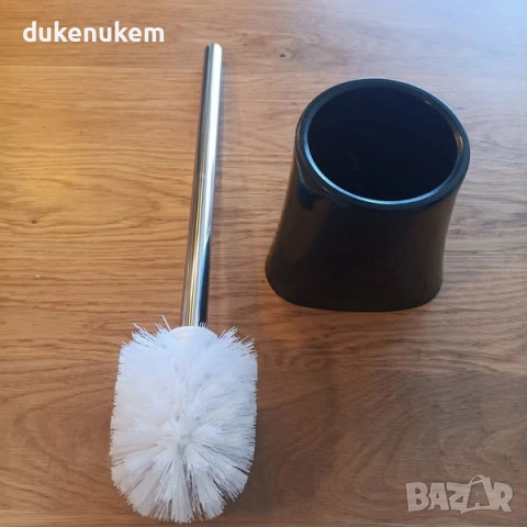 Четка за тоалетна с поставка – черна, полипропилен, снимка 2 - Други стоки за дома - 51496617