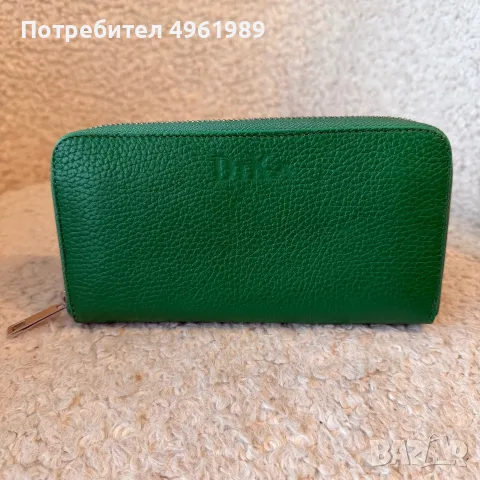 Чисто ново голямо портмоне от естествена кожа