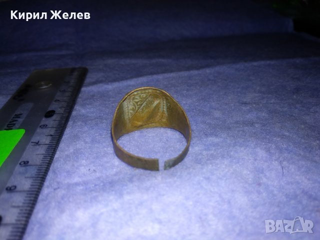 СТАРИНЕН АРИСТОКРАТИЧЕН ОРНАМЕНТИРАН КЛАСИЧЕСКИ РЕТРО МЕДЕН ПРЪСТЕН МАЙСТОРСКИ За КОЛЕКЦИЯ 36608, снимка 10 - Антикварни и старинни предмети - 39723555