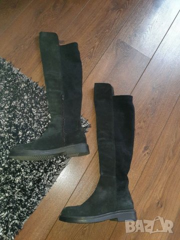 Ботуши ест.кожа/велур, снимка 2 - Дамски ботуши - 30537687