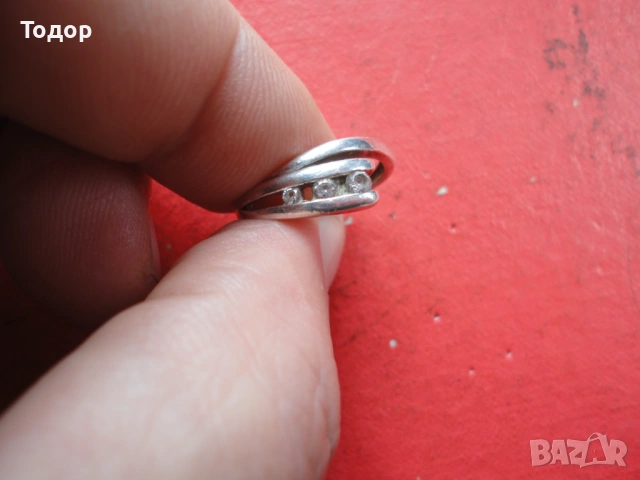 Сребърен пръстен с камъни 21