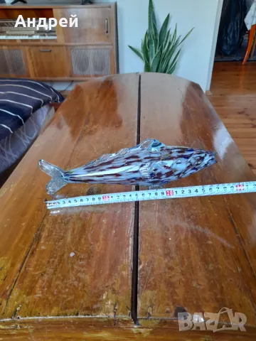 Стъклена фигура,фигурка,риба #6, снимка 4 - Други ценни предмети - 48026256