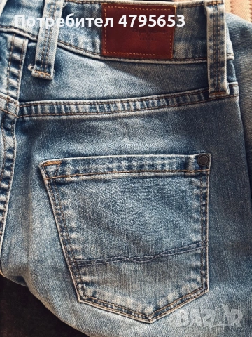 Дънки Pepe Jeans, XS, с висока талия, скъсявани, със запазен оригинален ръб