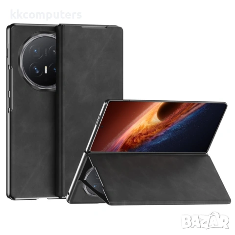 Калъф тип тефтер за Honor Magic V6 5G с Nappa текстура, стойка и отделение за карта – 3 цвята