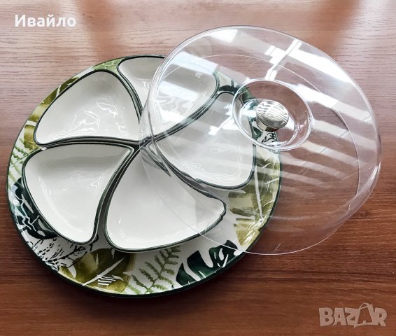 Комплект плато за сервиране с купички и капак LUSTER Colors - 7 части, в кутия, снимка 3 - Прибори за хранене, готвене и сервиране - 30864992