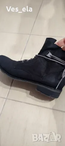 черни велурени боти, снимка 4 - Дамски боти - 49260923
