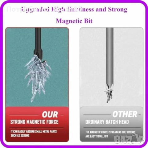 6 Броя PH2 Битове за Импакт Драйвъри, снимка 7 - Други инструменти - 52417969