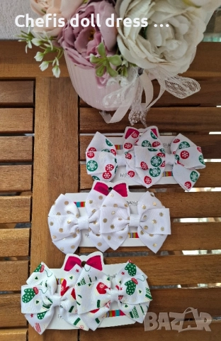 Коледни фиби, снимка 7 - Аксесоари за коса - 52083438