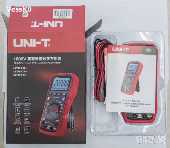 Uni-T UT61E+ (UT161E) 1000V True RMS Прецизен Мултиметър Digital Multimeter, снимка 4 - Други инструменти - 52980238