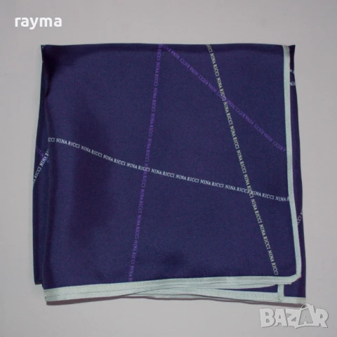 Nina Ricci копринен шал принт лого, снимка 3 - Шалове - 51226797