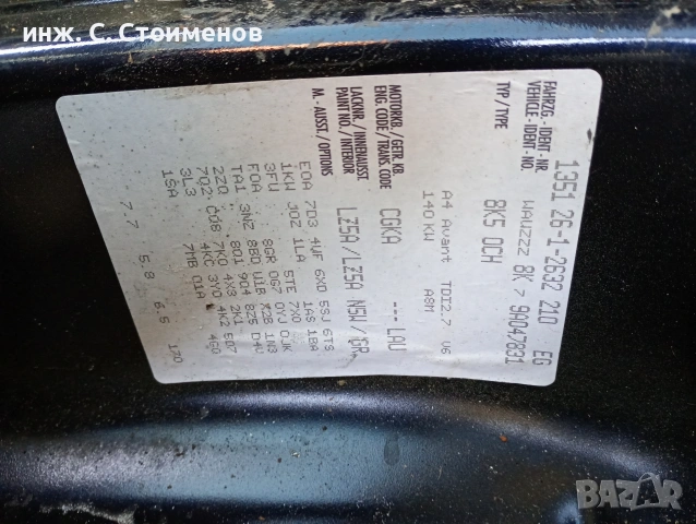 Задна дясна врата за Audi A4 B8 Avant, код на боята LZ5A, снимка 4 - Части - 54194133