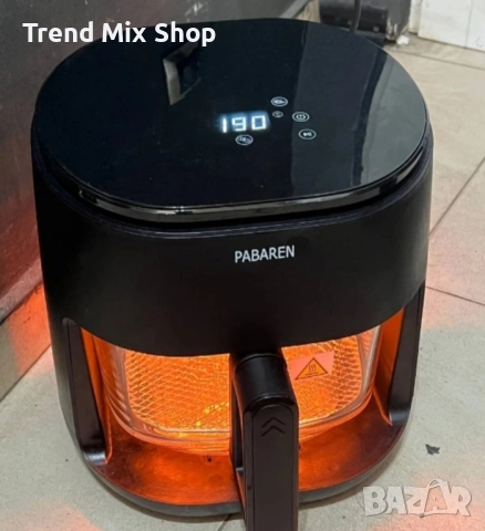 PABAREN 4.5L 1500W Дигитален екран модел от 2025 360 градуса видимост на храната, снимка 2 - Уреди за готвене на пара - 51599791