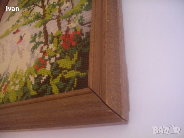 Нов DMC Гоблен-Лебеди-Рамкиран-365х310мм-Ръчно Нашиван-Отличен, снимка 11 - Гоблени - 37173046