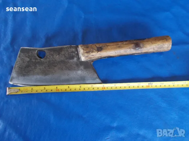 Огромен стар кован сатър, снимка 10 - Ножове - 49798104