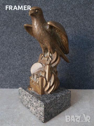 Богомил Живков Сокол пазител 2017г. скулптура подписана, снимка 2 - Статуетки - 38471684