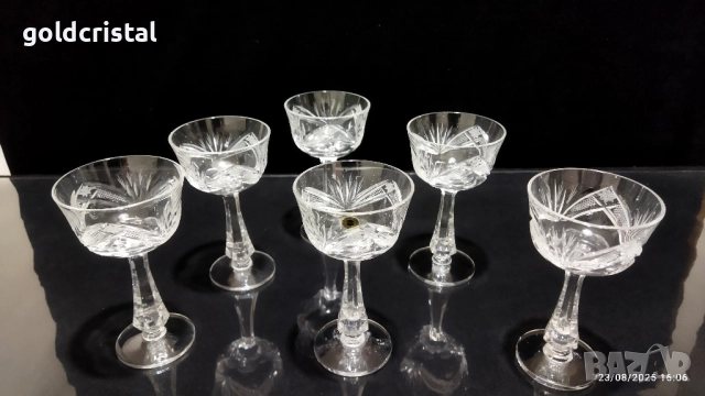 кристални чаши , снимка 3 - Антикварни и старинни предмети - 51473785
