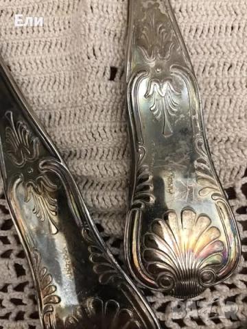 Старинни посребрени прибори AURA ARGENT – 3 броя, снимка 3 - Антикварни и старинни предмети - 52647137