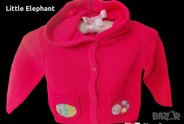 Жилетка за 6-9 мес мом с качулка калинка и пчеличка,Англия/нова