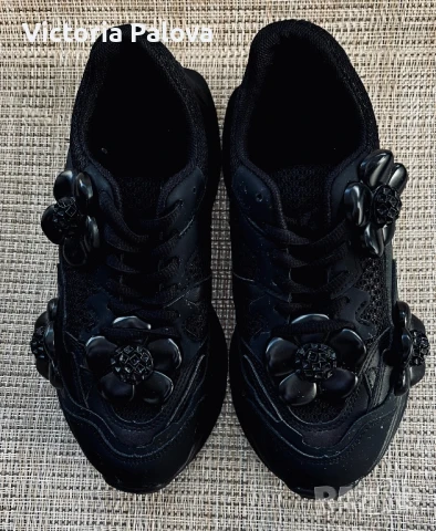 Ефектни масивни черни  маратонки , снимка 2 - Маратонки - 50509695