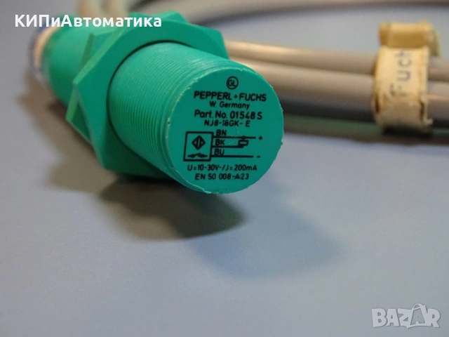 индуктивен сензор Pepperl+Fuchs NJ8-18GK-E Inductive Proximity Sensor 10-30V, снимка 3 - Резервни части за машини - 54218357