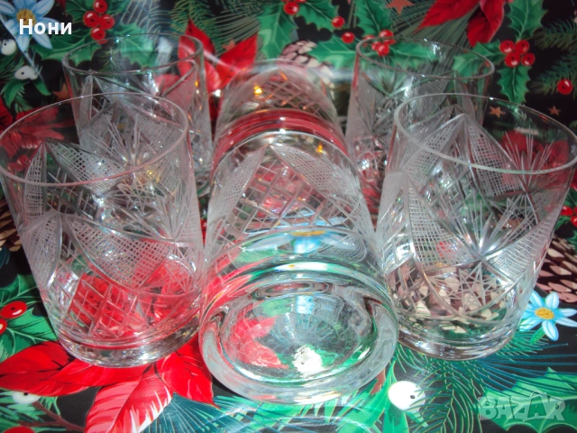  6 броя Кристални чаши за уиски, снимка 5 - Чаши - 53249620