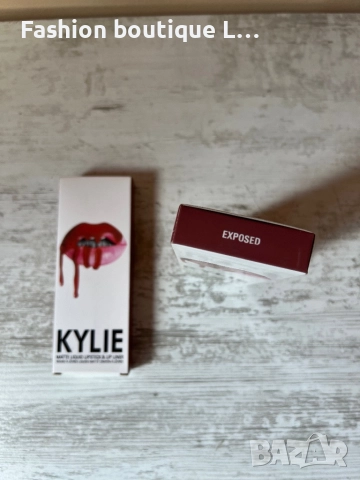 Нов комплект матово червило + молив в телесен цвят на марката KYLIE с аромат на шоколад ❤️, снимка 5 - Декоративна козметика - 52119991
