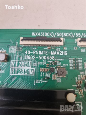 Main board 40-R51MTE-MAA2HG 11602-500458 RT2851 RT2851M за ТВ TCL 43C635, снимка 2 - Части и Платки - 42192972