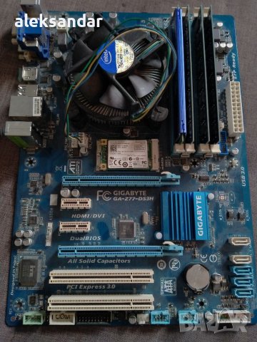 Дъно 1155.GIGABYTE Z77. I7. 3470.SSD256GB.16GB RAM, снимка 2 - Дънни платки - 40610802