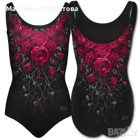 Дамски готически цял бански 