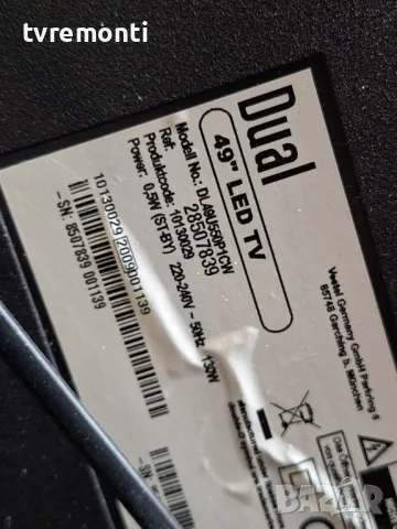 дистанционно за телевизор Dual модел DL49U550P1CW, снимка 3 - Дистанционни - 47724330