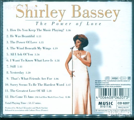 Shirley Bassey-The Power of Love, снимка 2 - CD дискове - 37710429