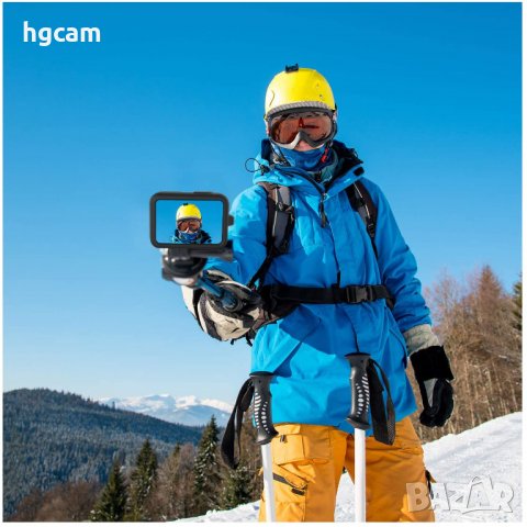 Калъф за GoPro Hero 9/10/11/12 Black, Капаче, Силикон, Черен/Син, снимка 7 - Чанти, стативи, аксесоари - 31742803