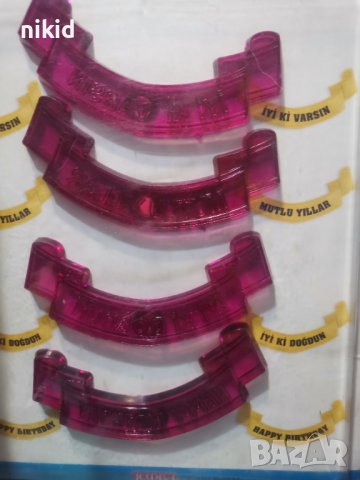 4 бр табели табела банер с пожелания текст печати резци за фондан сладки тесто Турски