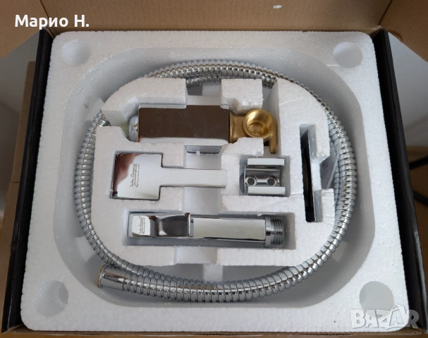 Смесител с хигиеничен душ (биде) Inter Ceramic, месинг, чисто нов, снимка 2 - Смесители - 53913844