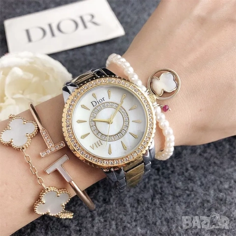 Дамски ръчен часовник Dior, бижу, часовник Диор, дамски часовник, снимка 5 - Дамски - 52221097