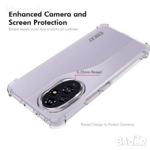 Honor 200 5G Удароустойчив ENKAY Силиконов Калъф и Протектор, снимка 3 - Калъфи, кейсове - 52834873