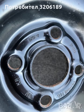 Железна джанта 13 цола 4х100 за Опел, снимка 5 - Гуми и джанти - 42909961