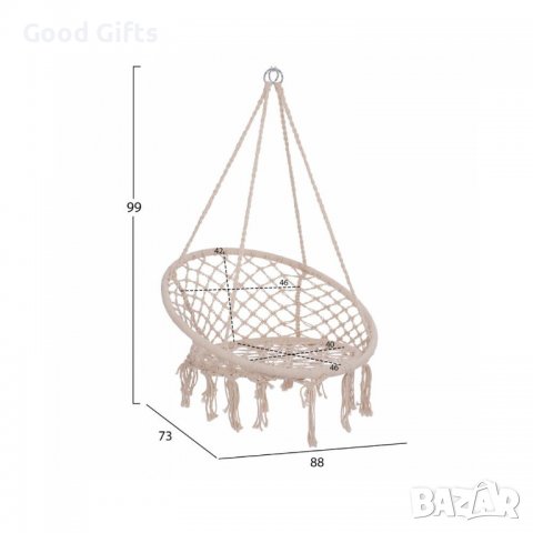 Висяща градинска люлка- хамак, снимка 4 - Градински мебели, декорация  - 38121463