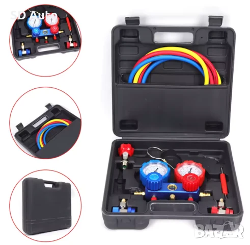 Комплект манометри за климатична система, снимка 5 - Други инструменти - 50497823