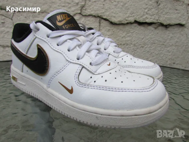 Детски маратонки Nike Force 1 LV8 PS ' Black-Metallic Gold', снимка 2 - Детски маратонки - 49387144